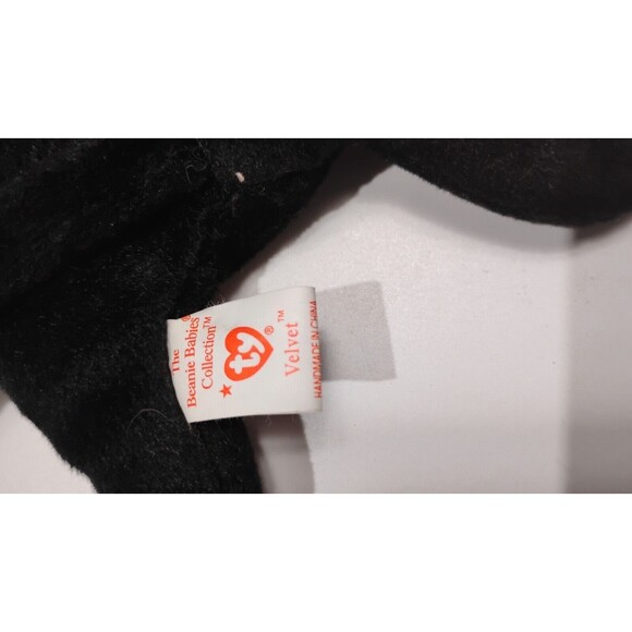 Ty Beanie Baby Velvet Cat ~ 12-16-95 ~ Style 4064 Black Cat Plush - Picture 2 of 3